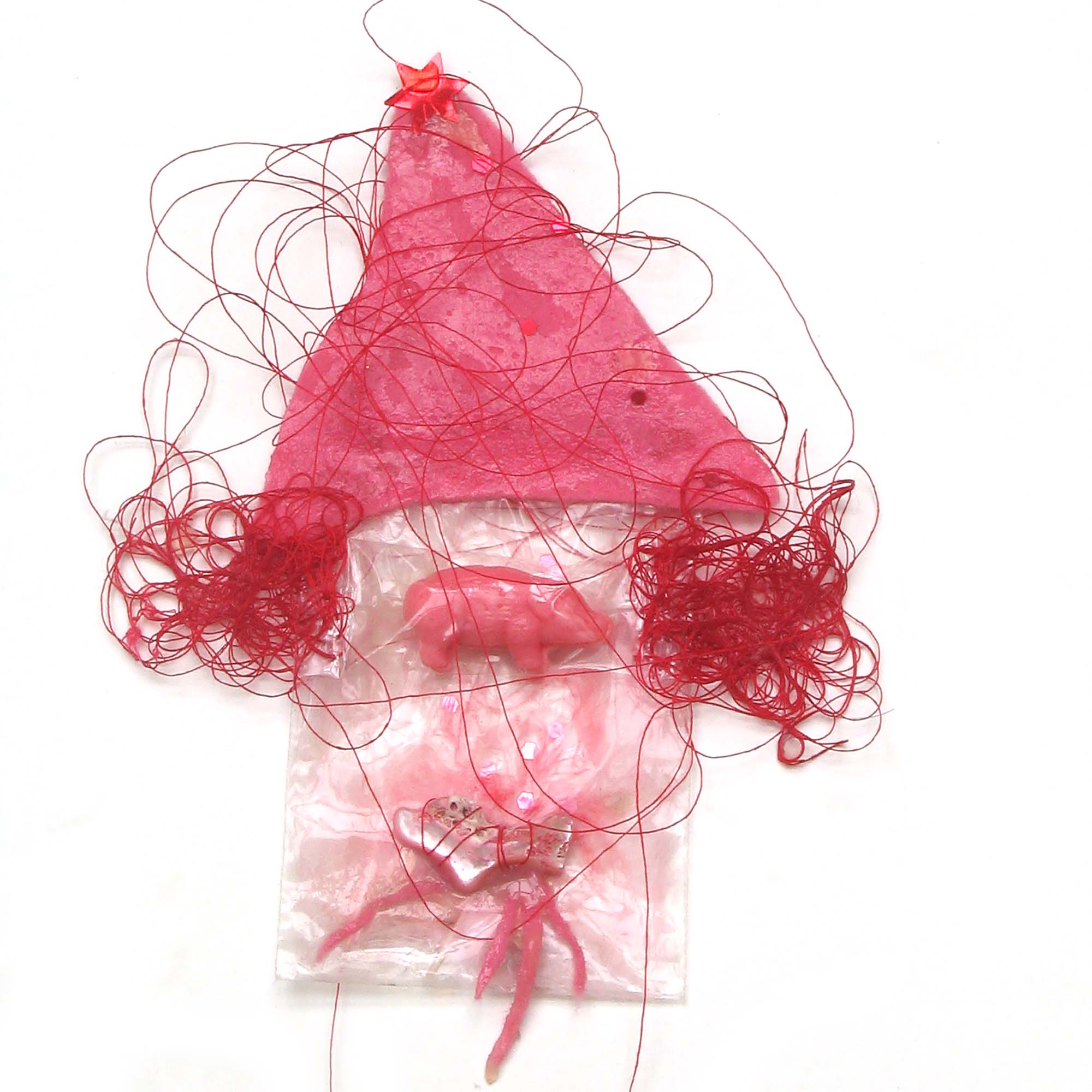 Objekt - Serie Tütenobjekte - das Paar - der/die mit dem Schwein - ca. 13 x 36 x 2 cm