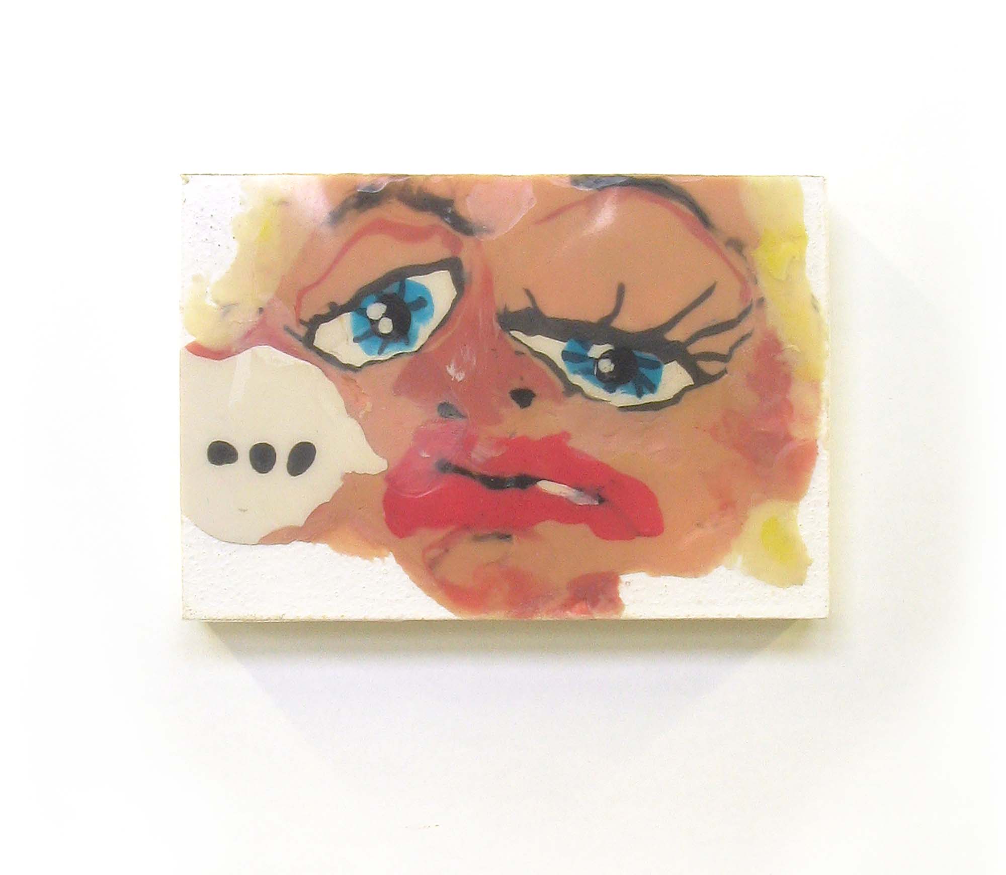 Objekt - Serie Quetschobjekte - Die sprachlose Kleine I - 10,5 x 7,5 x 1,5 cm