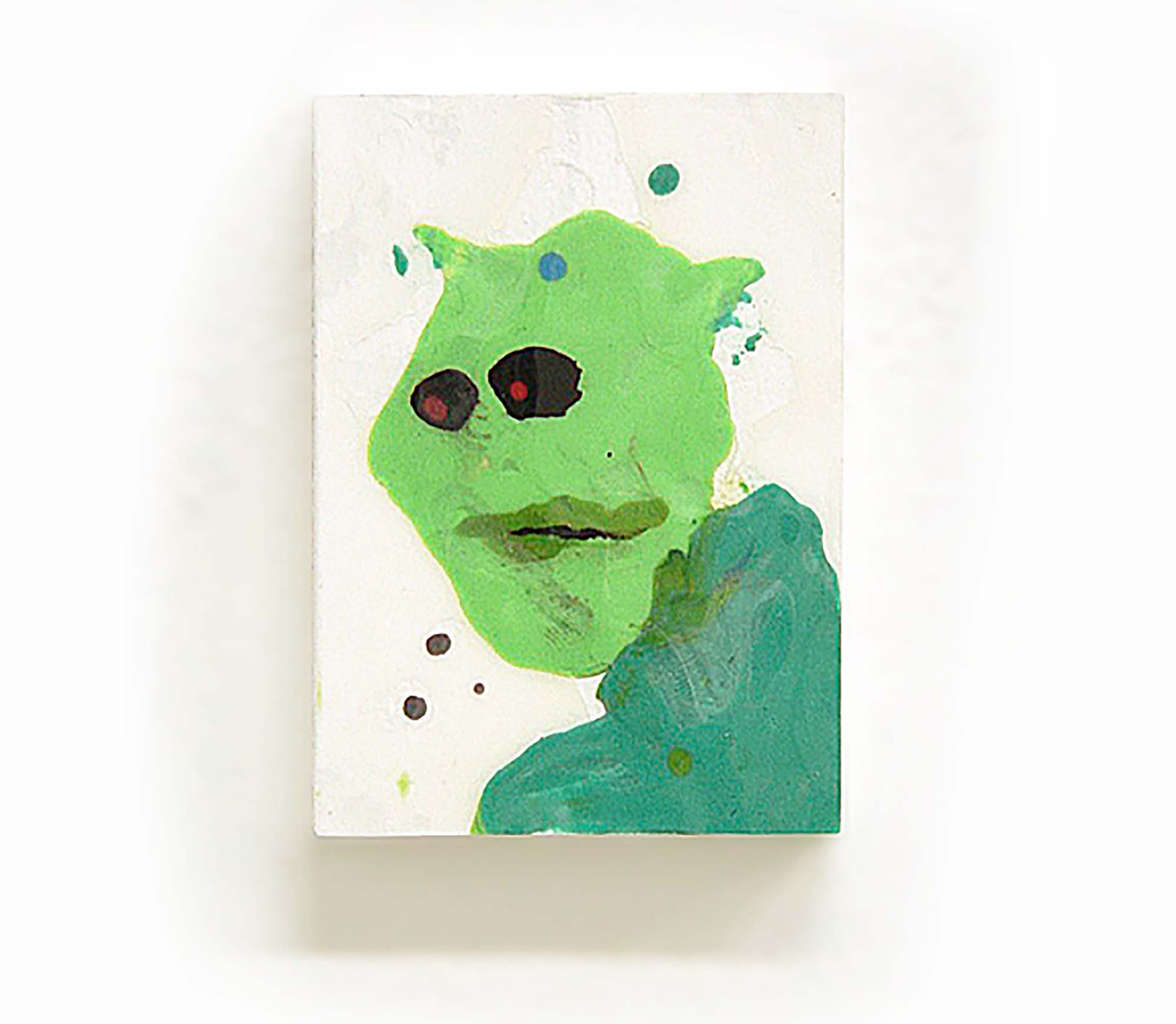 Objekt - Serie Quetschobjekte - grünes Männchen - 6,5 x 9,2 x 1,5 cm