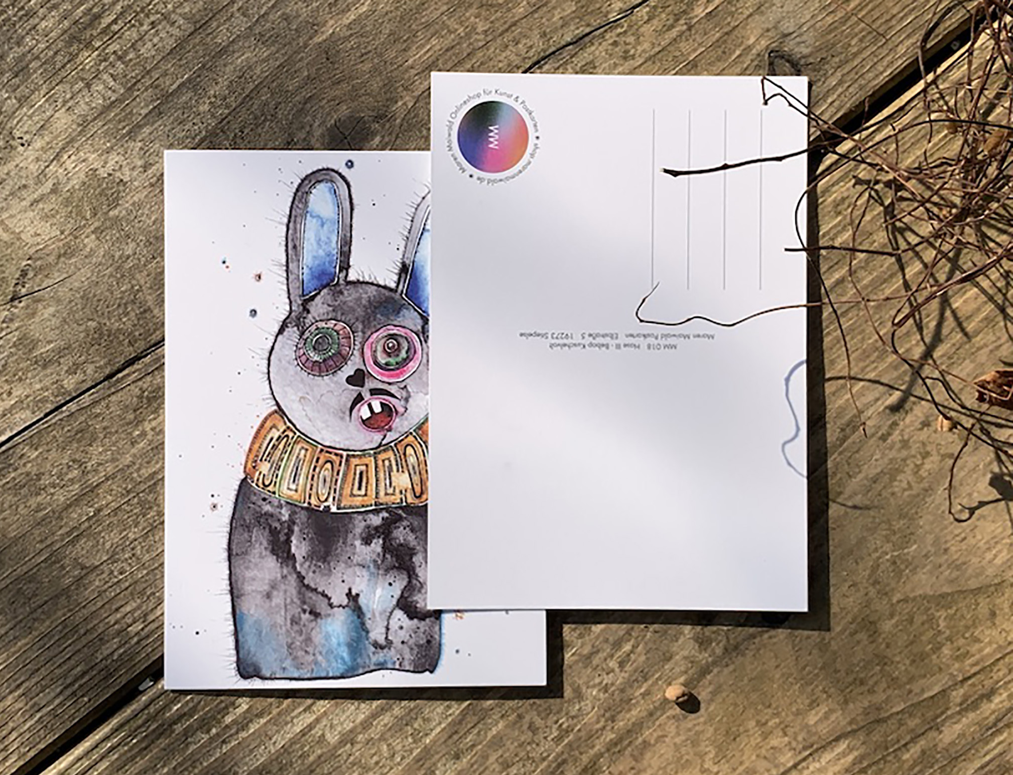 Hasen-Postkarte - Bebop Kuschelvolt