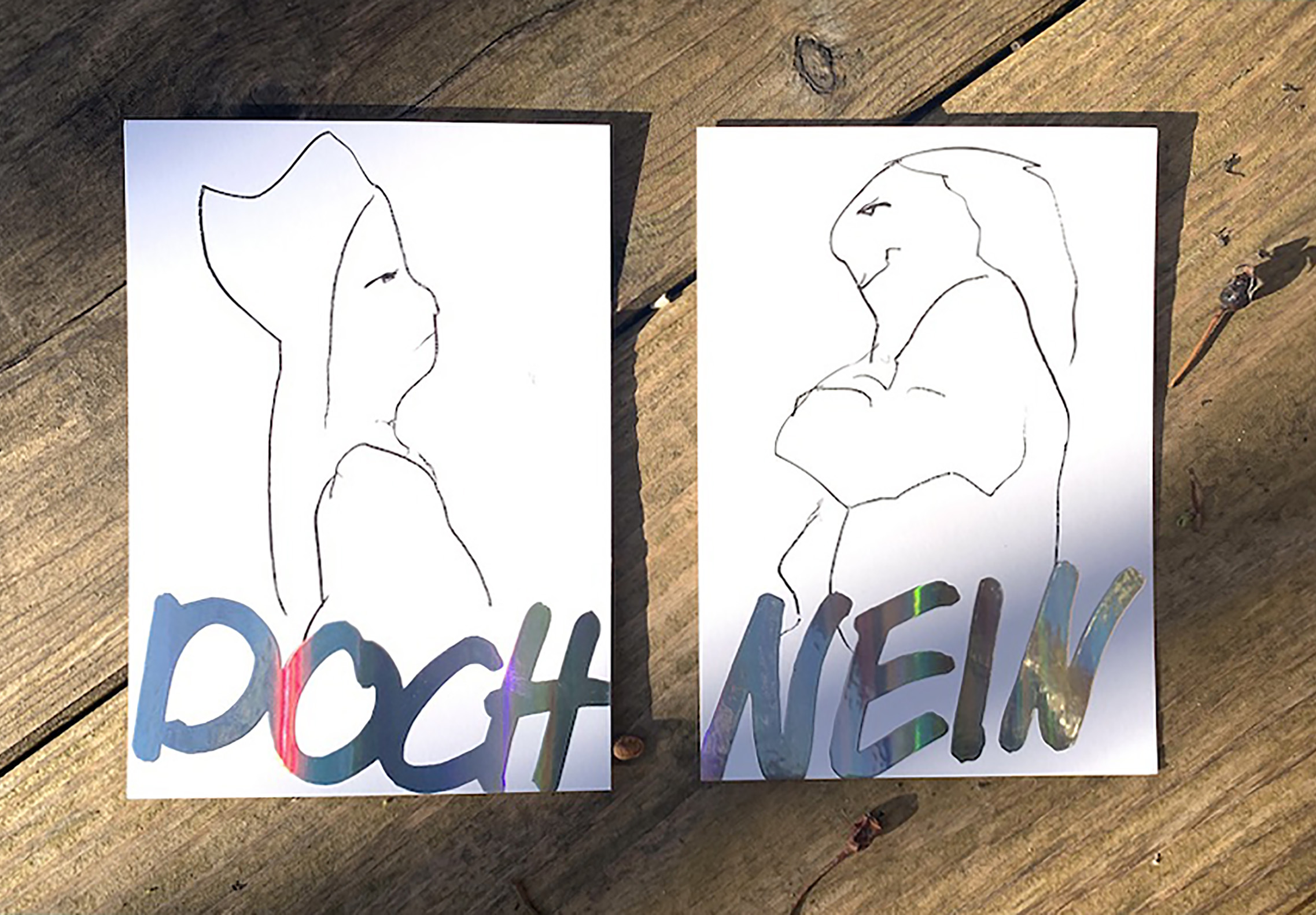 Postkarten-Serie - DOCH & NEIN