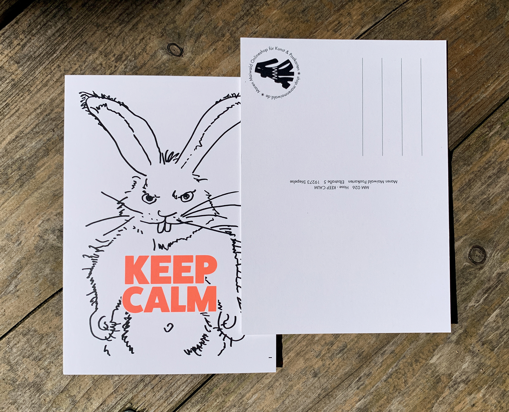 Postkarte - KEEP CALM (Neon)